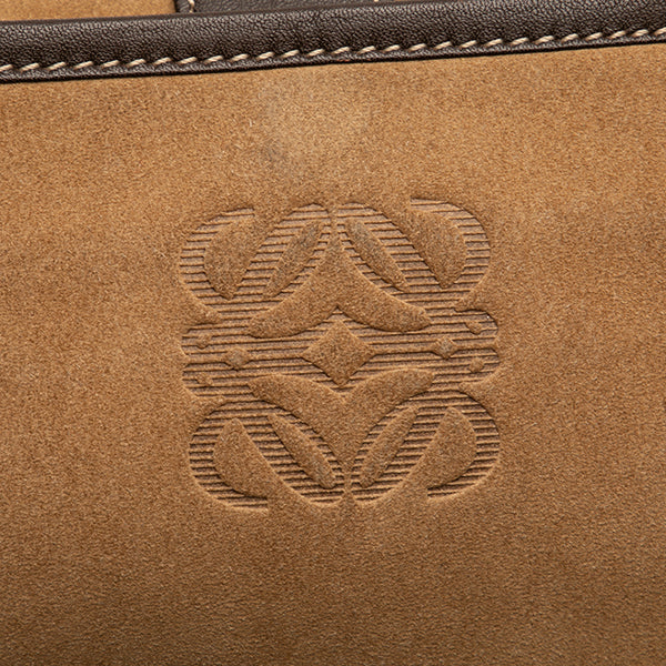 Suede Anagram Clutch