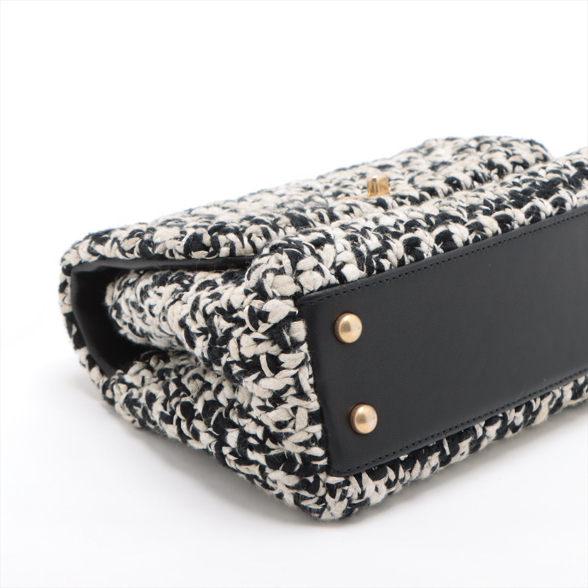 Tweed Quilted Mini Coco Handle Flap Bag