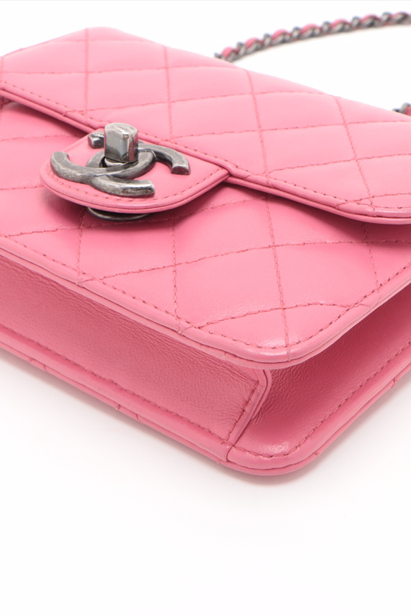 Lambskin Quilted Crossing Times Mini Flap Bag