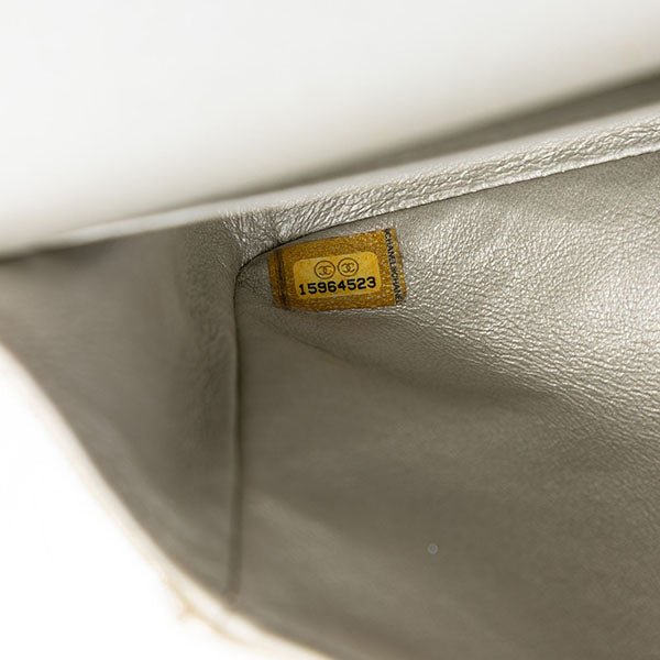 Medium Classic Iridescent Lambskin Double Flap