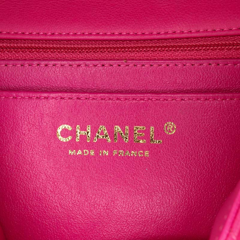 Mini Rectangular Classic Chevron Lambskin Single Flap