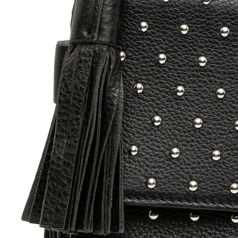 Medium Studded Leather Miss Bamboo Crossbody