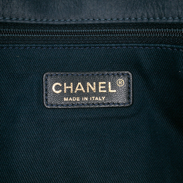 Jumbo Quilted Calfskin Triple Stitched Flap