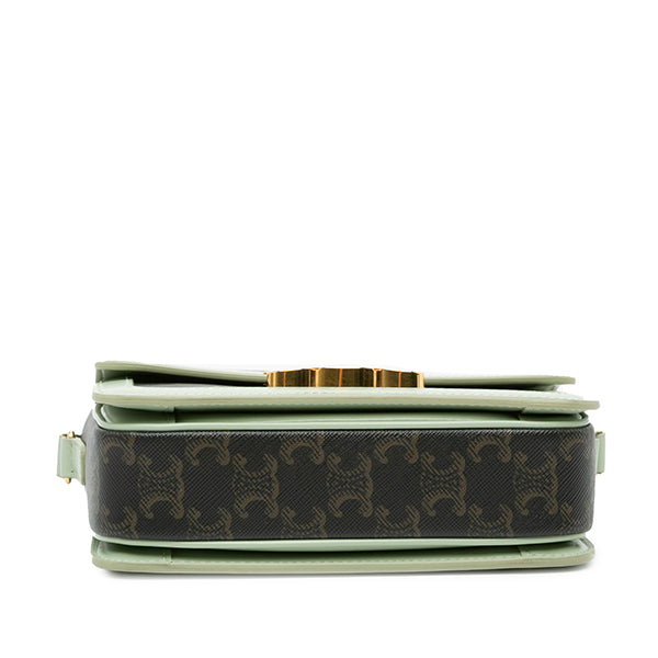 Teen Triomphe Coated Canvas and Calfskin Triomphe Crossbody