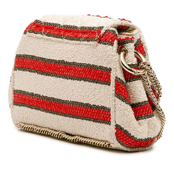 CC Quilted Tweed Striped Single Flap
