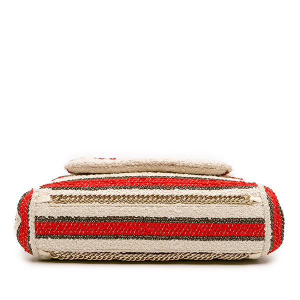 CC Quilted Tweed Striped Single Flap