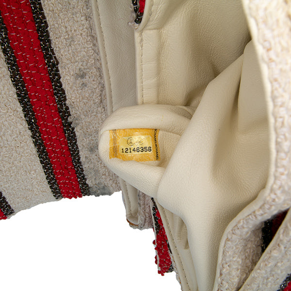 CC Quilted Tweed Striped Single Flap