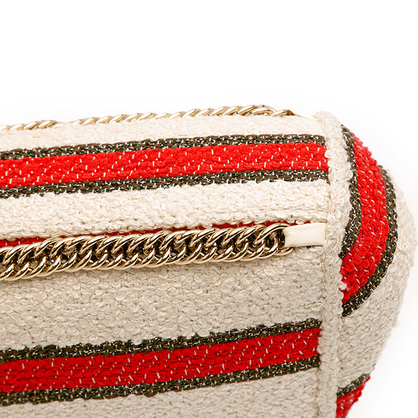 CC Quilted Tweed Striped Single Flap