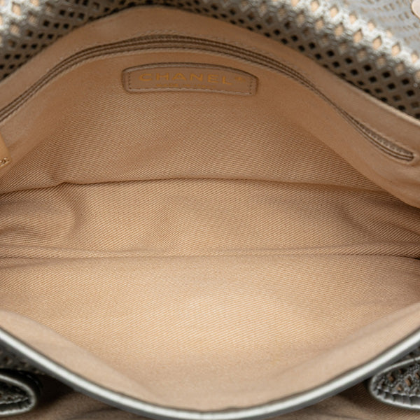 Small Perforated Calfskin Up In The Air Flap