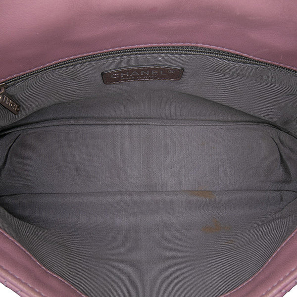 Medium Bicolor Lambskin and Calfskin CC Chain Flap Shoulder Bag