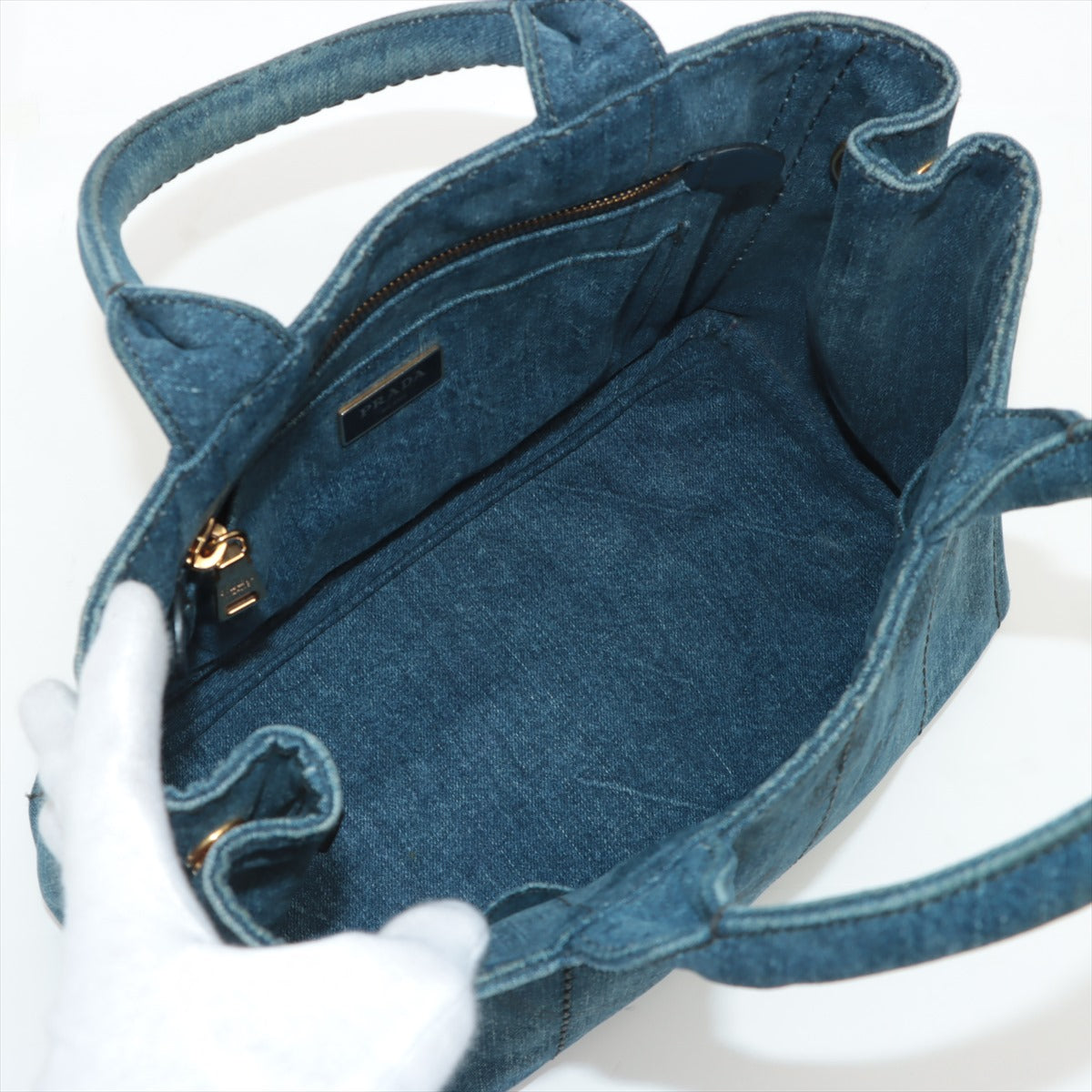Navy Denim Canapa Tote Bag