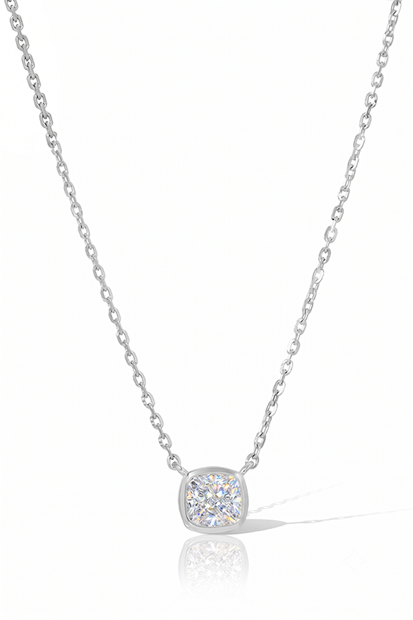 Princess Diamond Pendant Necklace (1.03 CTW)