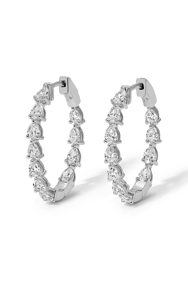 Diamond Hoop Earrings (3.15 CTW)