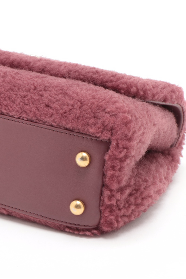 Small Shearling Coco Handle Bag