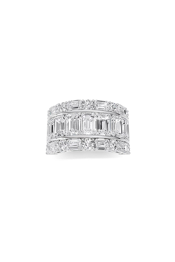 Emerald Cut Diamond Wide Band (7 CTW)