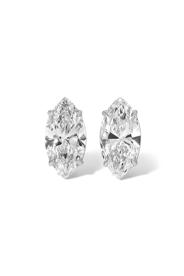 Marquise Diamond Solitaire Stud Earrings (5.08 CTW)