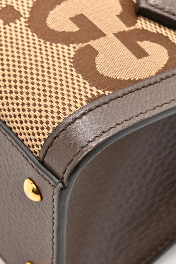 Jumbo GG Small Diana Canvas Bamboo Tote