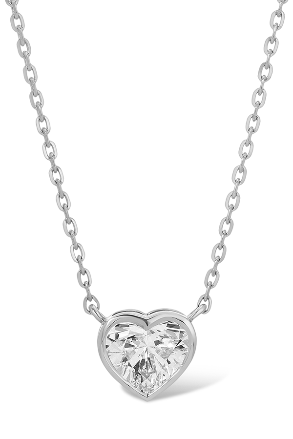 Heart Diamond Solitaire Necklace (1.03 CTW)