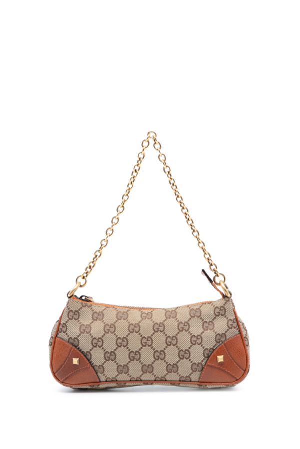 GG Canvas Nailhead Shoulder Bag