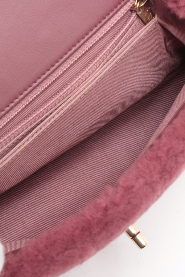 Small Shearling Coco Handle Bag