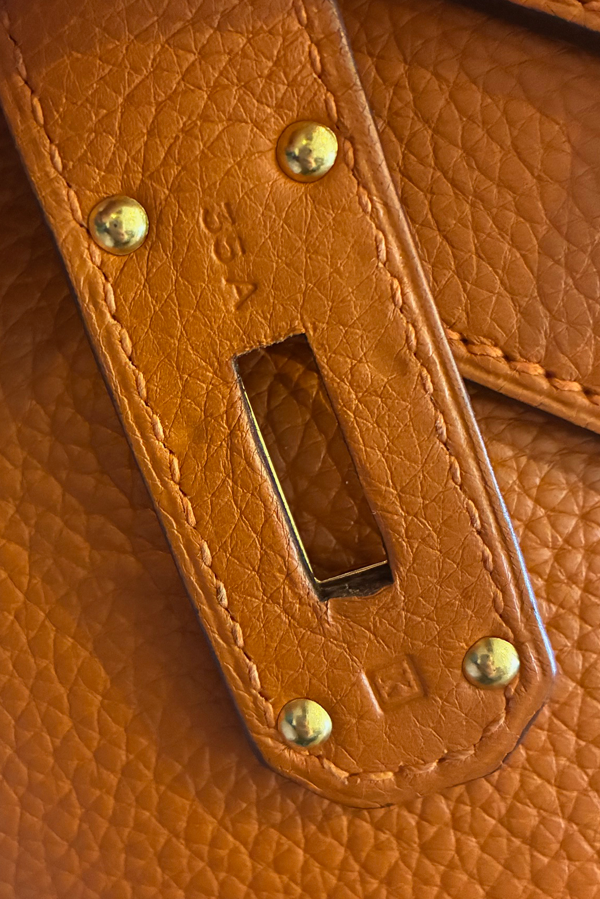 Orange Clemence JPG Shoulder Birkin 42