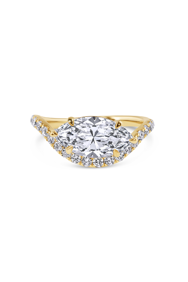 Stackable Abstract Accented Marquise Diamond Ring (2.43 CTW)