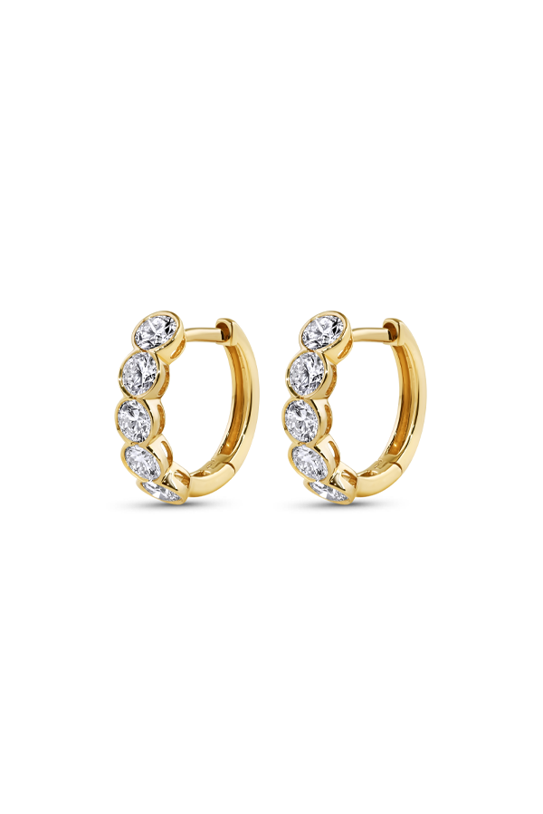 Round Diamond Hoop Earrings (0.97 CTW)