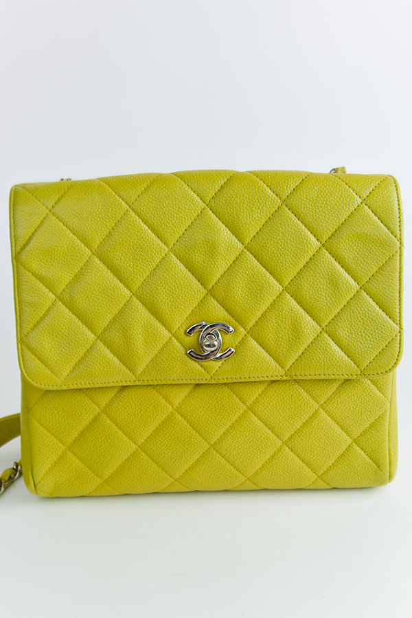 Quilted Lambskin Square Flap Bag