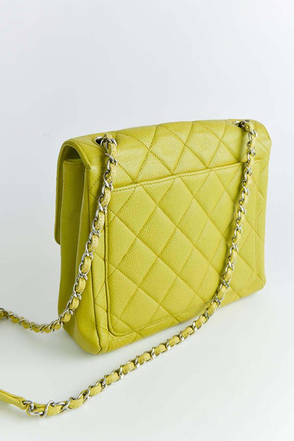 Quilted Lambskin Square Flap Bag