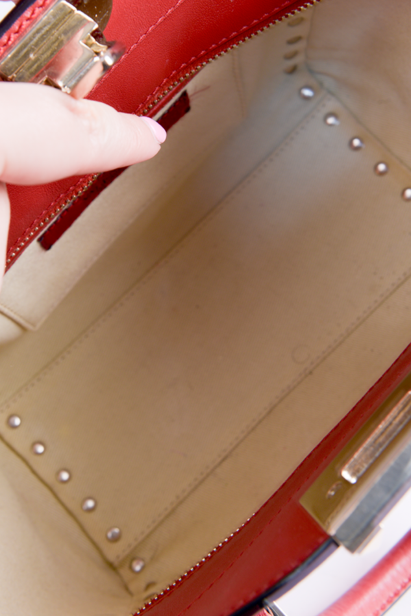 Garavani Rockstud Mini Textured-Leather Tote