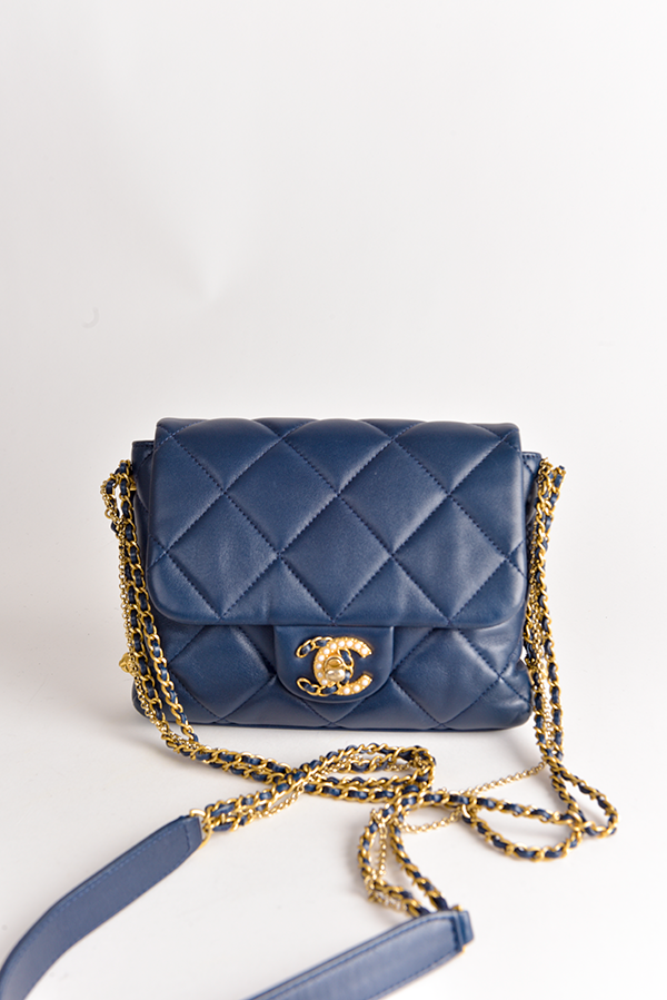 Mini Quilted Lambskin Crush on Chains Flap
