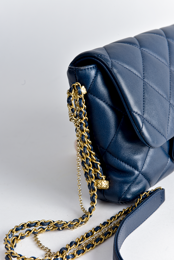 Mini Quilted Lambskin Crush on Chains Flap