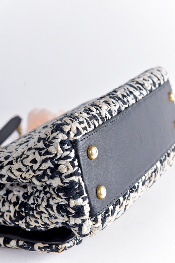 Small Crochet Coco Top Handle Bag