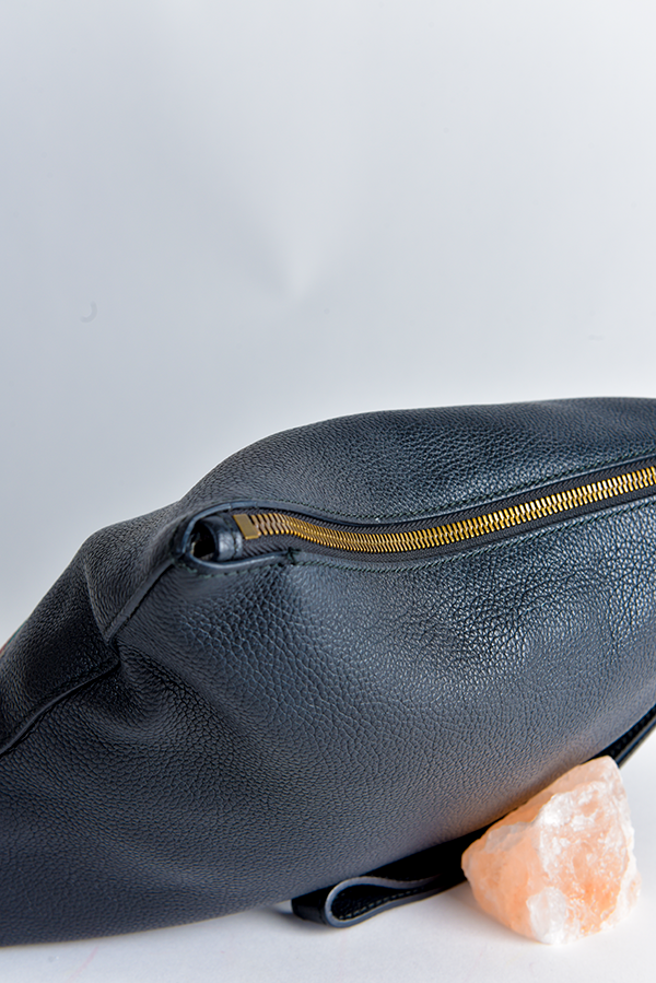 Grained Calfskin Logo Bag