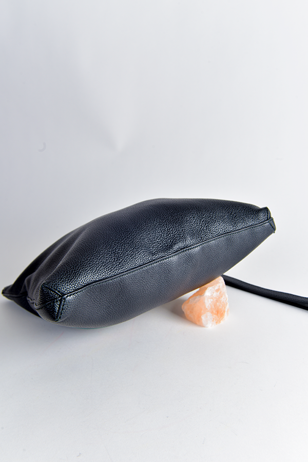 Grained Calfskin Logo Bag