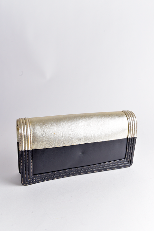 Bicolor Boy Bag Clutch