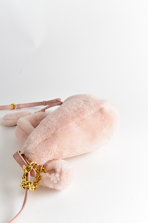 Shearling Triangle Shoulder Bag