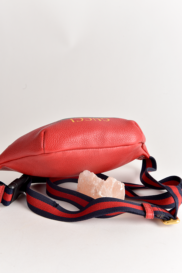 Grained Calfskin Logo Belt Bag