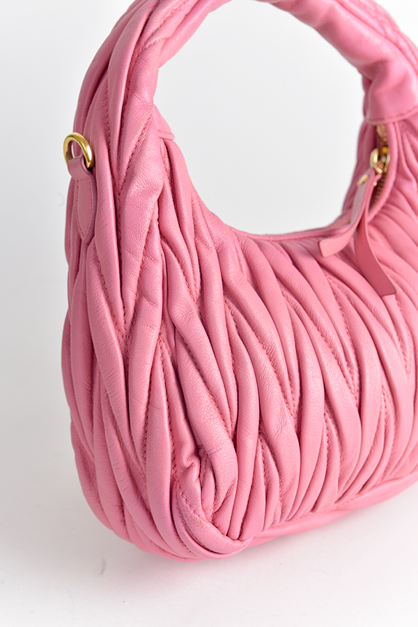 Leather Matelasse Wander Hobo Bag