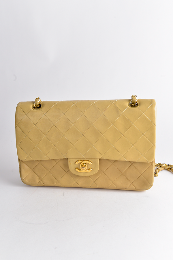 Matelasse Leather CC Logo Double Flap Bag