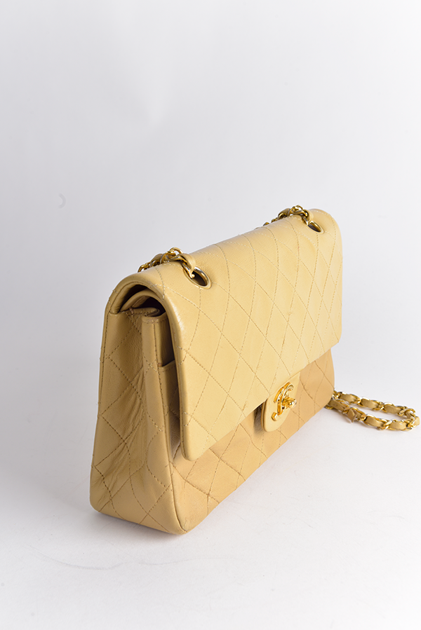Matelasse Leather CC Logo Double Flap Bag