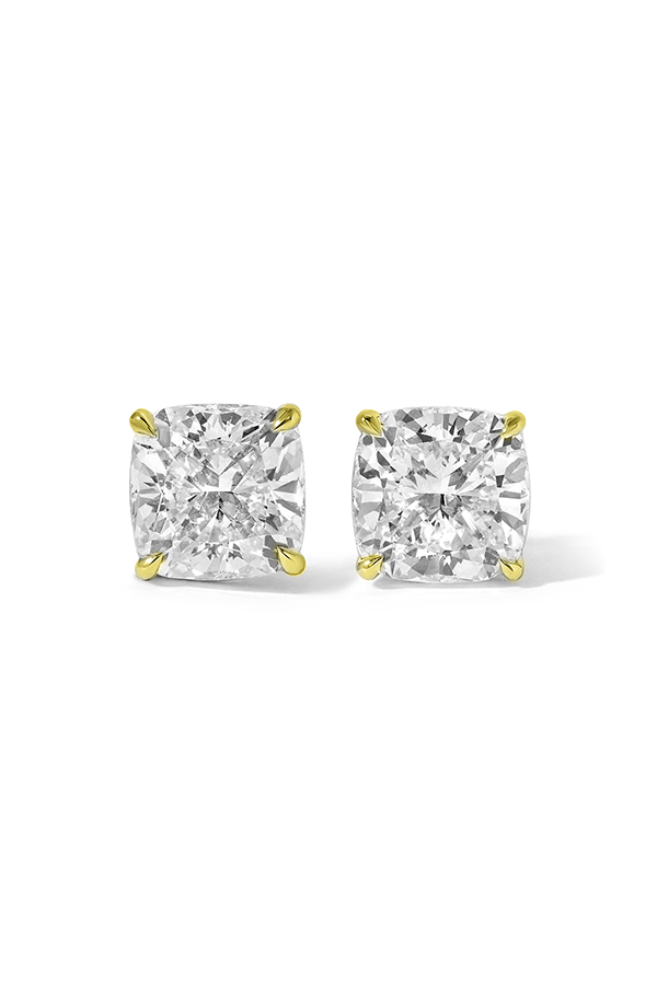 Cushion Diamond Stud Earrings (5.09 CTW)