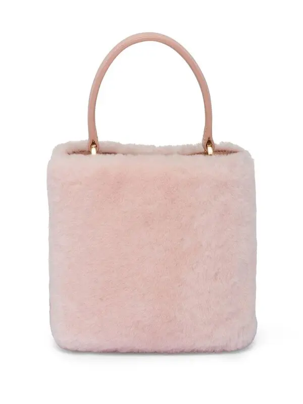Enameled Metal Triangle Shearling Panier