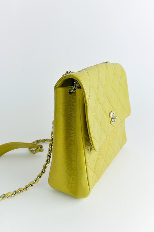 Quilted Lambskin Square Flap Bag